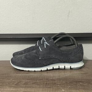 Cole Haan Zerogrand Suede Women’s Wingtip Oxford Dress Shoes Size 9 Gray Medium